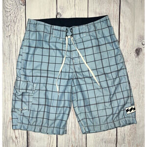 Billa Bong Men’s Blue Board Surf Swim Shorts Size 33 Aqua Blue Nice Billa Bong